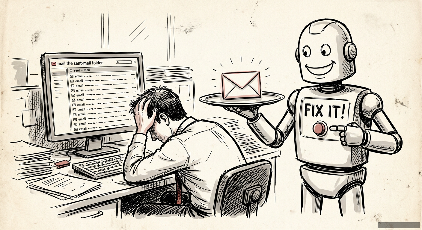 Editorial illustration for: That 'Helpful' AI Writing Your Emails? It's Making You a Stranger.
