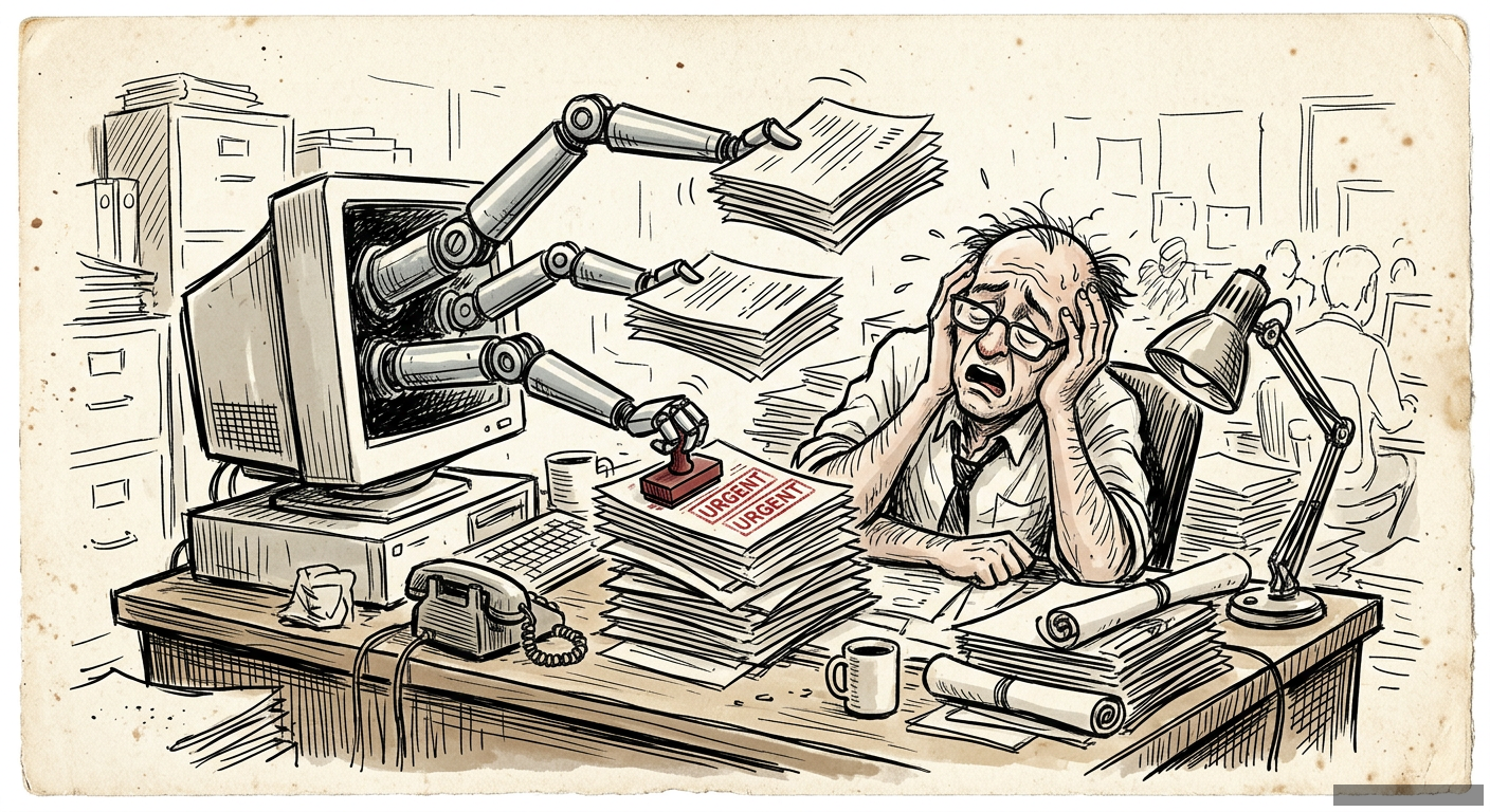 Editorial illustration for: The 'AI Productivity Boost' That Secretly Doubled My Workload