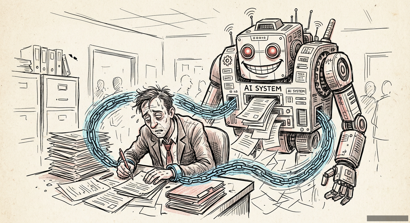 Editorial illustration for: The AI 'Productivity' Boost That Secretly Doubled My Workload
