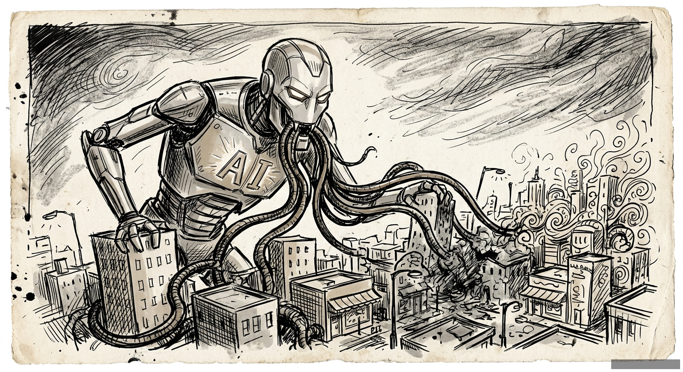 Editorial illustration for: The AI Summary is a Parasite That's Killing the Web