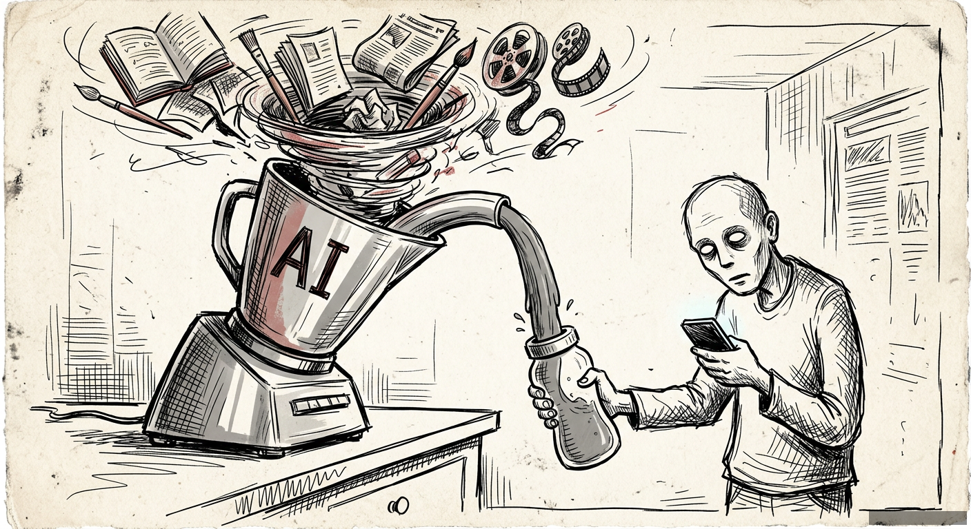 Editorial illustration for: The Algorithm Ate My Brain