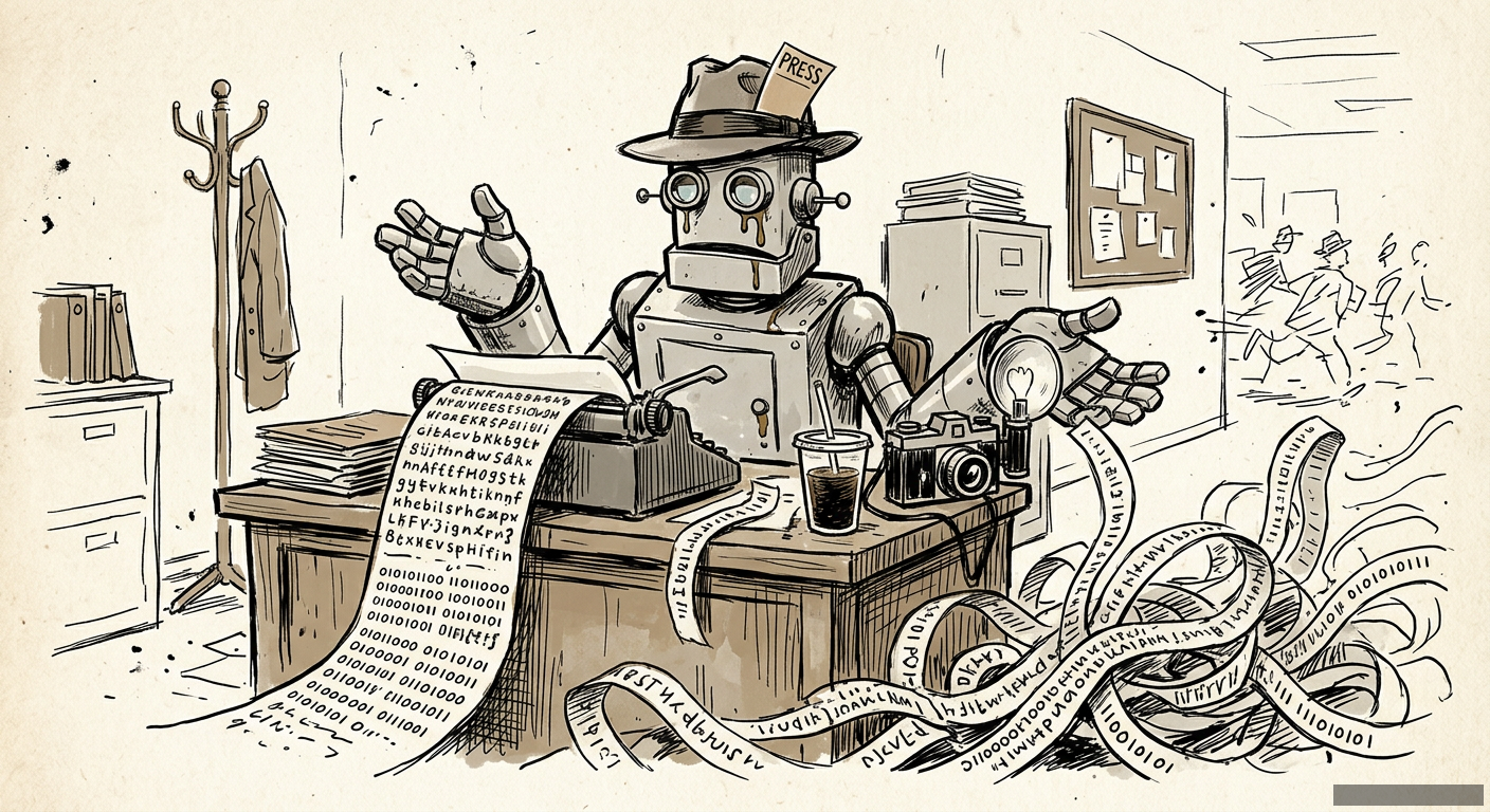 Editorial illustration for: When the Robots Lie, Who Pays the Price?