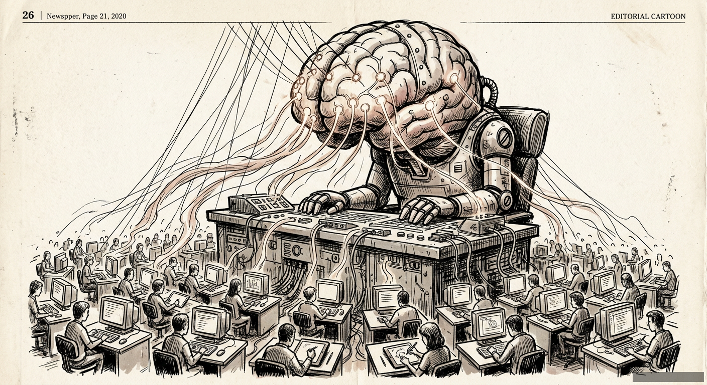Editorial illustration for: You're Not the Customer, You're the Curriculum