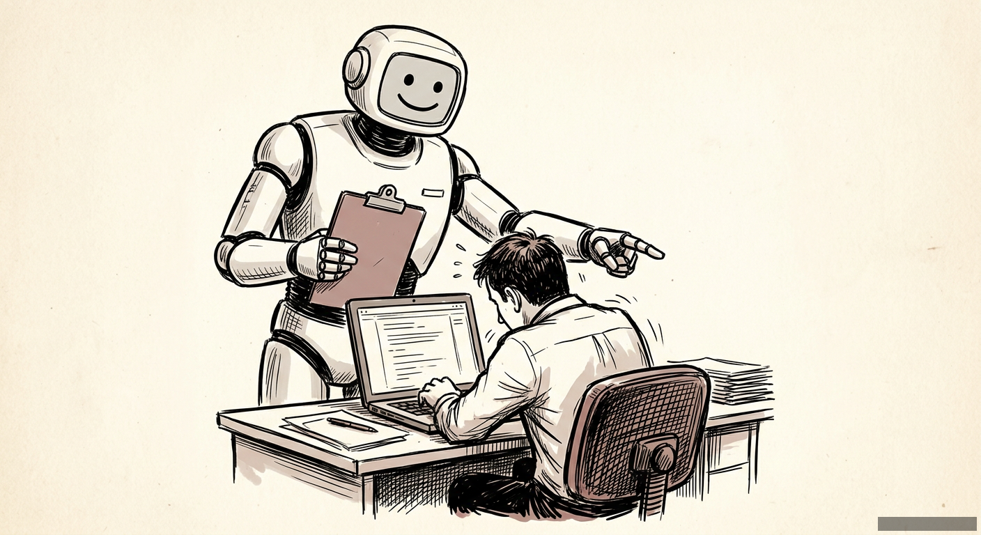 Editorial illustration for: Your AI 'Assistant' Is Your New Micromanager