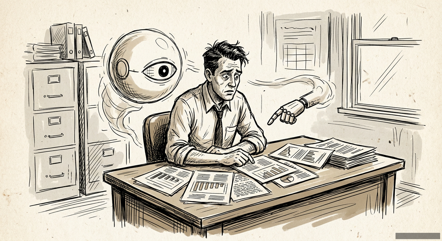 Editorial illustration for: Your 'AI Assistant' Is Your New Micromanager