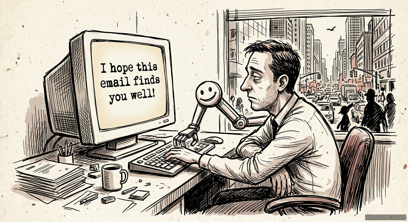 Editorial illustration for: Your AI Email Bot Is an Insult to My Intelligence