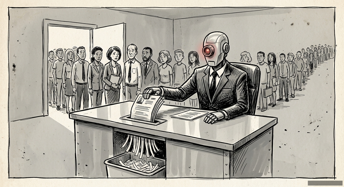 Editorial illustration for: Your Resume Is Lying, and Other Lies from the AI Hiring Bot